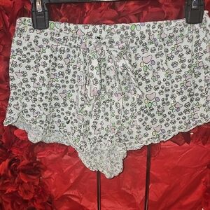 UK2LA Paw Print Girls Sleep Shorts Size Medium